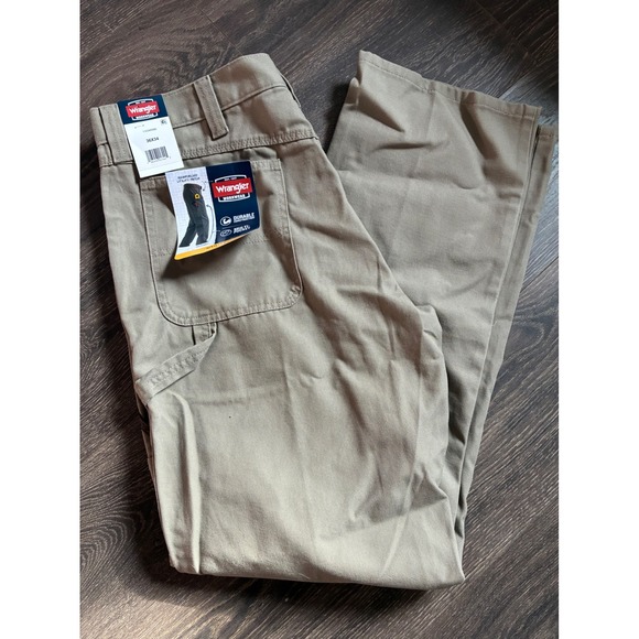 Wrangler Other - Wrangler Workwear Mens Tan Utility Regular Fit Canvas Pants 36x34 112345580